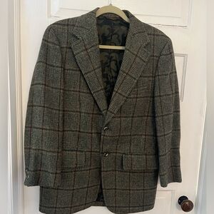 Vintage 1960s Men's Blazer / Sport Jacket in Green Plaid